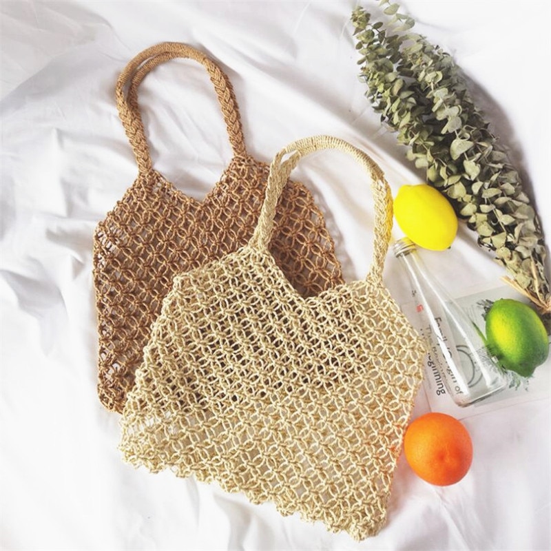Multi-styles Straw Bags Handmade Summer Woven Beach Ladies Shoulder Bag Bohemia Bali Travel Female Handbags