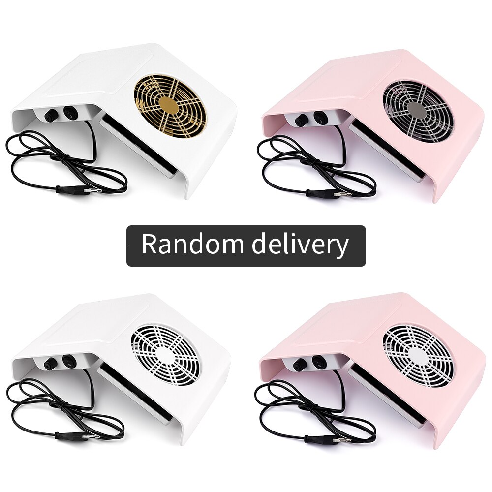 40W Nail Dust Collector Nail Zuig Fan Nail Dust Stofzuiger Manicure Machine Met 2 Stof Verzamelen Tas Salon gereedschap
