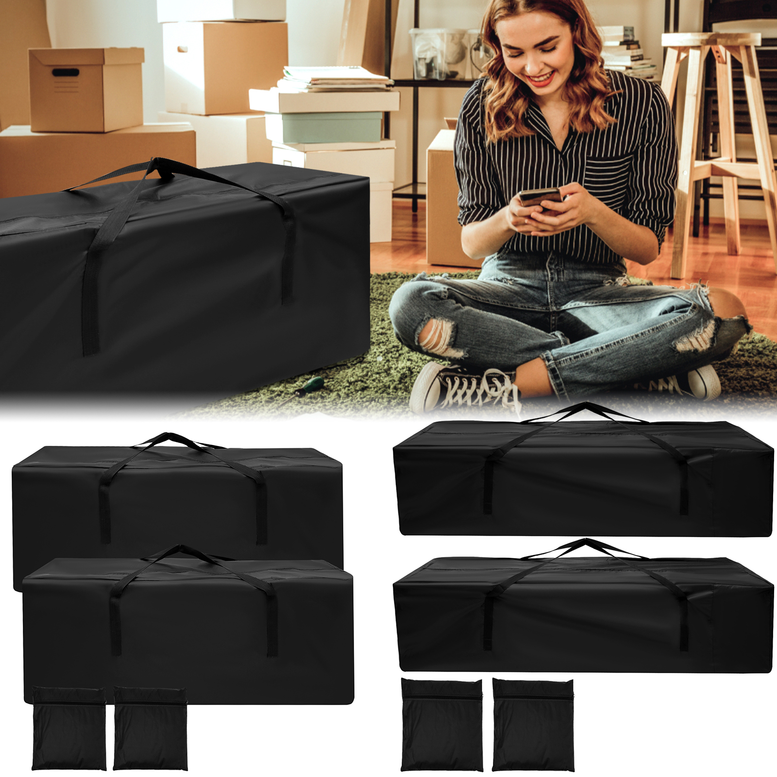 Meubelkussen Opbergtas Waterdicht 210D Oxford Doek Buiten Tuin Kerstboom Organisator Beschermhoes Stofdicht