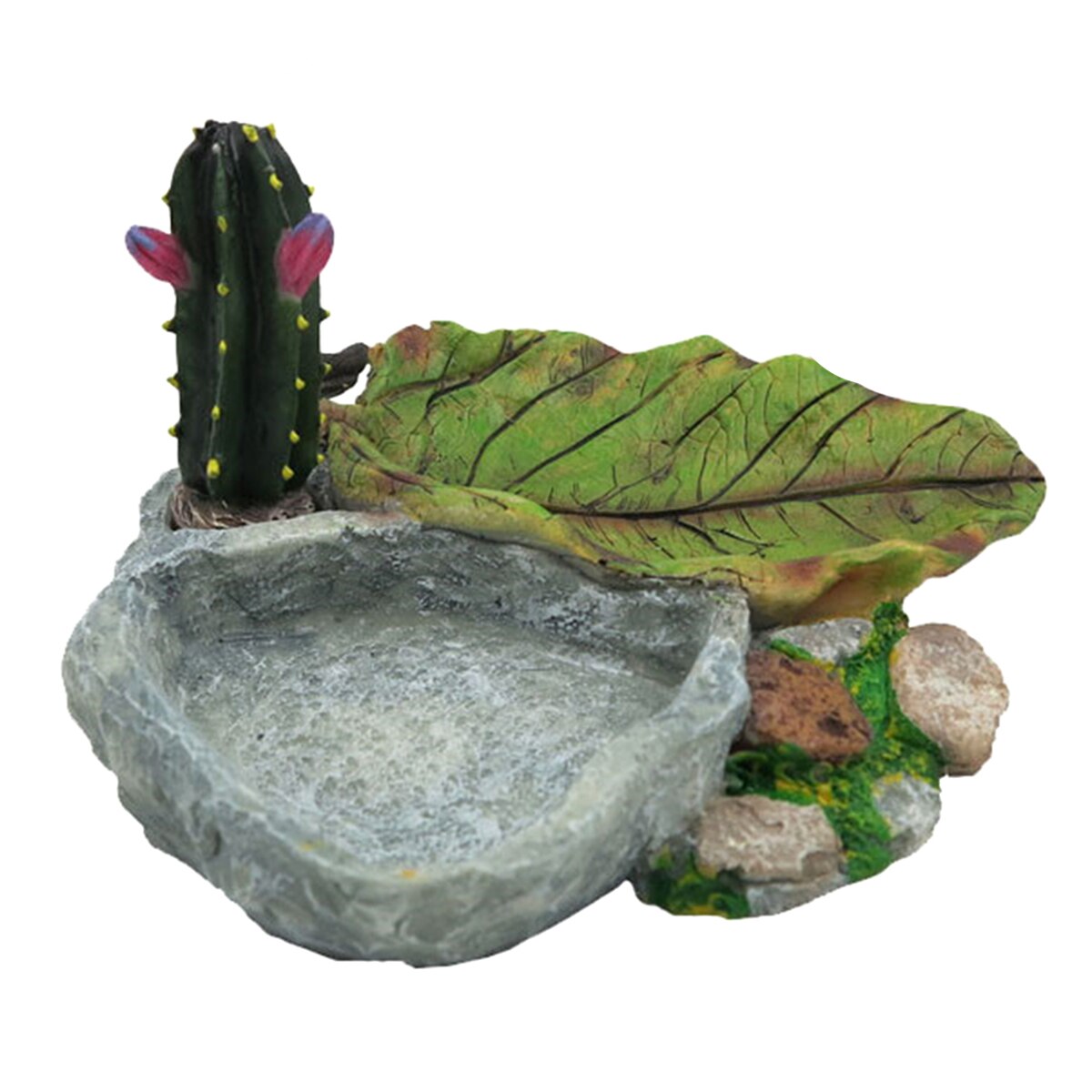 Reptile Water Dish Food Bowl Resin Feeder Bowl for Tortoise Lizard Plant Decorative Resin Bowl Food Water Dish Feeder: 25588