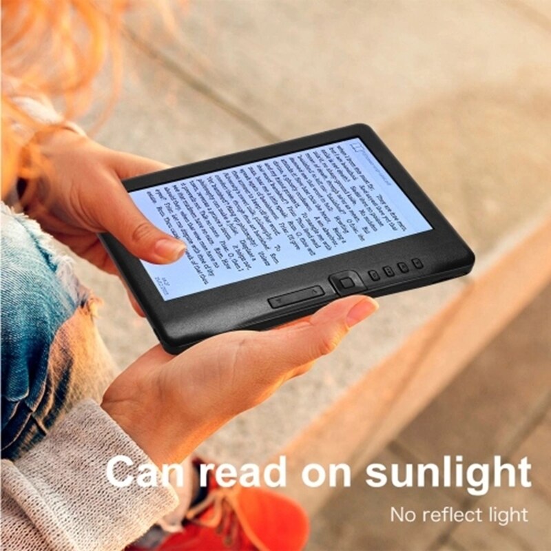 Draagbare 7 Inch 800X480P E-Reader Kleur Sn Glare-Gratis Ingebouwde 4Gb geheugen Opslag Backlight Batterij Ondersteuning Foto Bekijken/: Default Title
