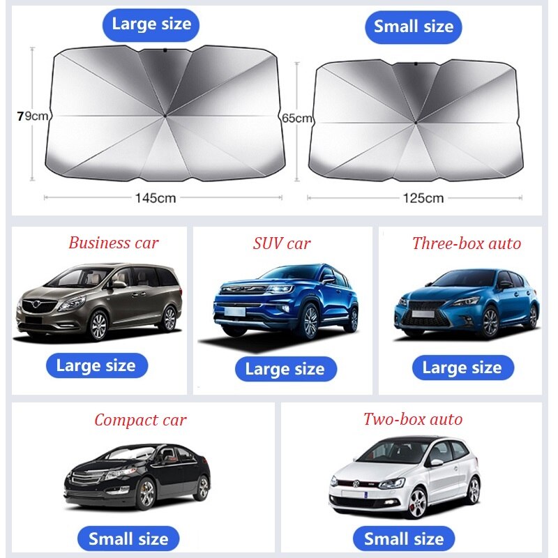 Car Sunshade Umberlla Car Sun Shade For Windshiele Cover Auto Windscreen Cover Interior UV Protector Accessories