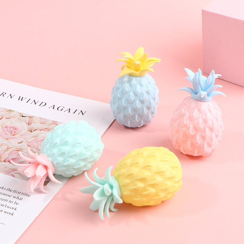 Rolig mjuk ananas anti-stress boll leksak för barn, vuxen fidget squishy antistress kreativitet sensorisk leksak