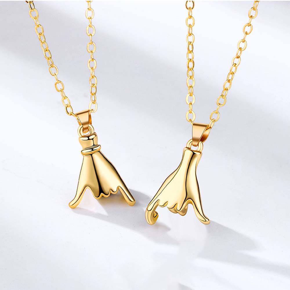 2 Stuks Paar Little Vinger Greep Handen Ketting Bijpassende Lover Promise Magnetische Dolfijn Vriendschap Ketting Valentijnsdag Sieraden