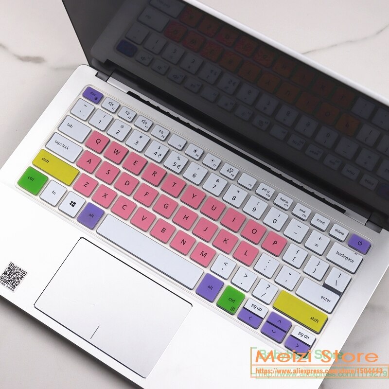 laptop keyboard cover skin for Dell Inspiron 14 5409 5405 5401 5402 5408 5498 5490 5406 5493 5400 nspiron 13 5391 5390 7306 7391: candypink