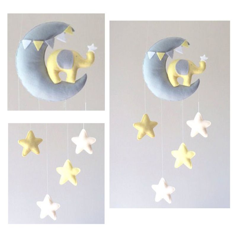 Baby Crib Non-woven Maan Sterren Wind Chime Speelgoed Kinderkamer Plafond Mobiele Opknoping Decoraties Douche