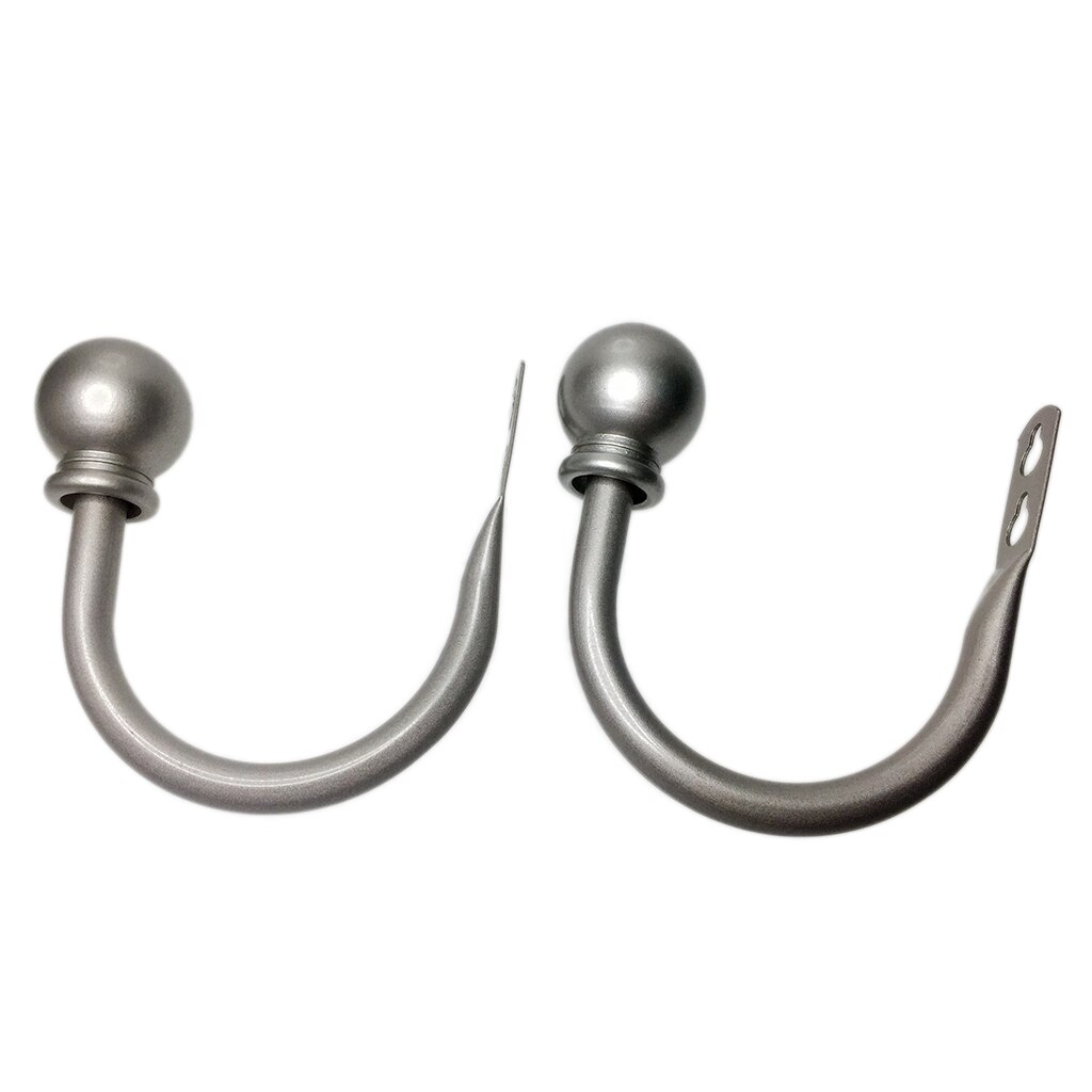 Sett  av 2 slitesterkt retro metallkule draperi holde tilbake gardinholder hjemmeinnredning: Sølv