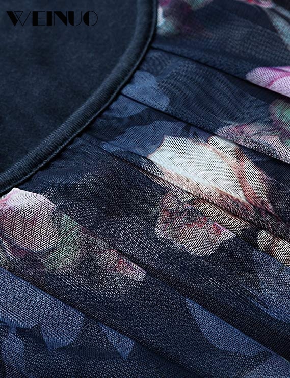 Damblus 2019 topp dam rund hals med utsvängda ärmtryck topp dubbelt lager för kvinnor camisas mujer