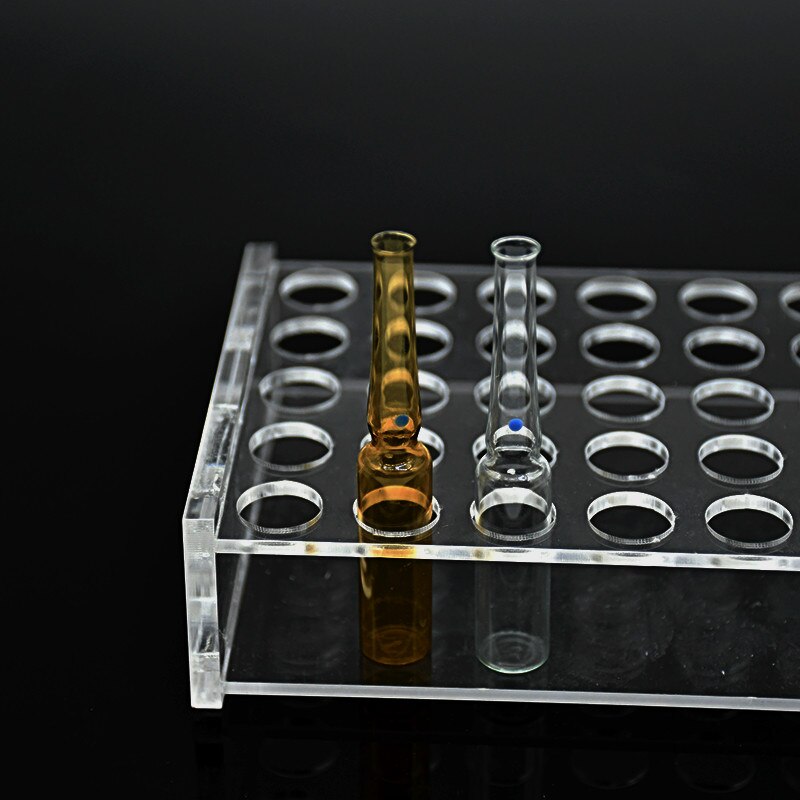 Plexiglass Ampoule Stand Sample Bottle Holder 50-well Hole Diameter 11 12.5 17 19 23mm Injection Bottle Rack For 1 2 5 10 20ml