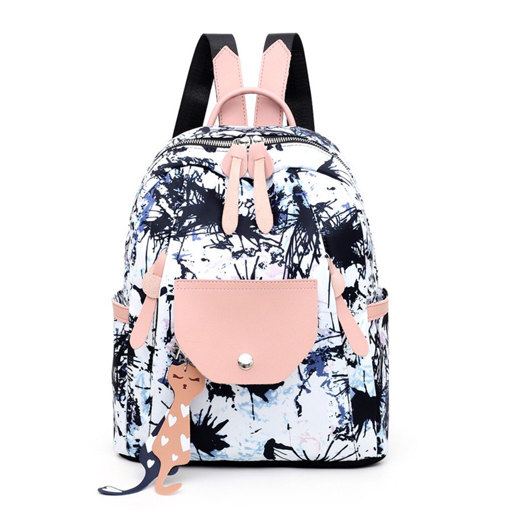 Signore di bellezza Foglie Zaini mochila Graffiti Sacchetto di Scuola Tote Ragazze Zaino Con Cerniera Dello Zaino Semplice Casual Mochila feminina L * 5