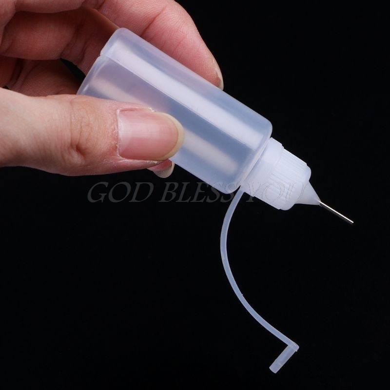 1Pcs 10-50 Ml Lege Plastic Naald Tip Kindveilige Dop Druppelaar Vloeibare Sap Flessen