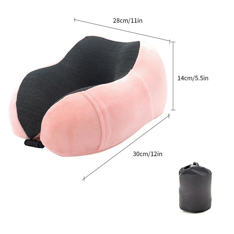 Travel Neck Pillow Memory Foam U-shaped Neck Support Headrest Travel Pillows MSU88