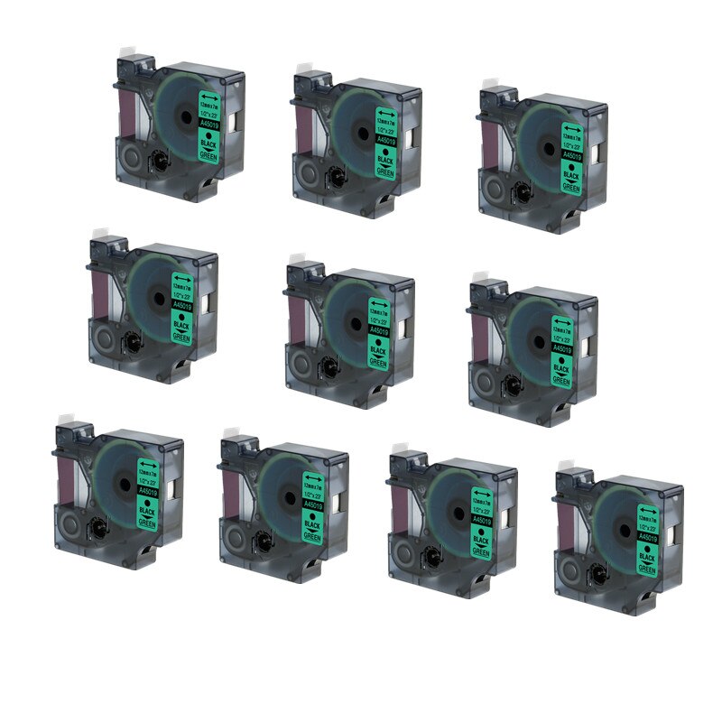 DYMO LM160 label machine English hand-held portable label printer LMR-160 stickers label printer 45013 45016 45017 45018 45019: black on green