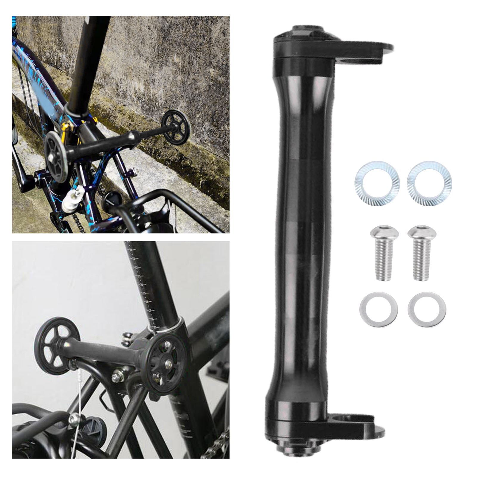 Alomejor Telescopische verlengstang voor 3sixty vouwfiets, 124 mm