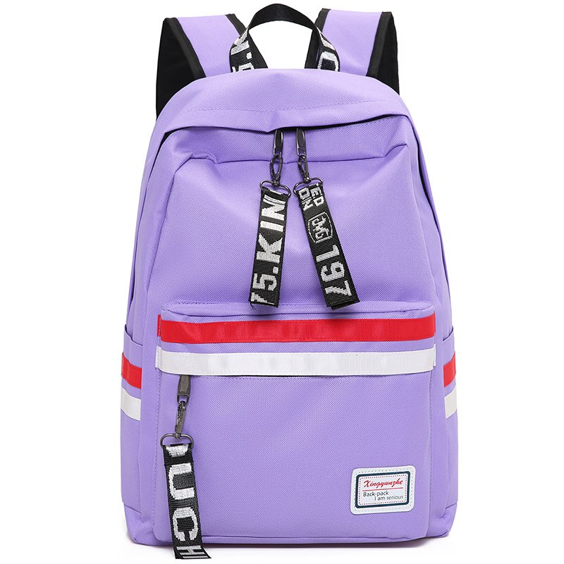 Schule Tasche Mädchen Jungen Teenager Schule Rucksack Schulter Tasche Männer Frauen Rucksack Laptop Rucksack Reisetasche Mochila: Purpurrot