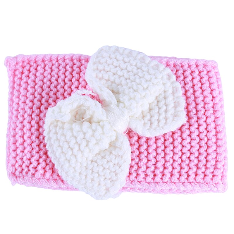 Barn skjerf høst&vinter barn ull strikket sløyfe varmt skjerf skjerf klær smykker: Rosa