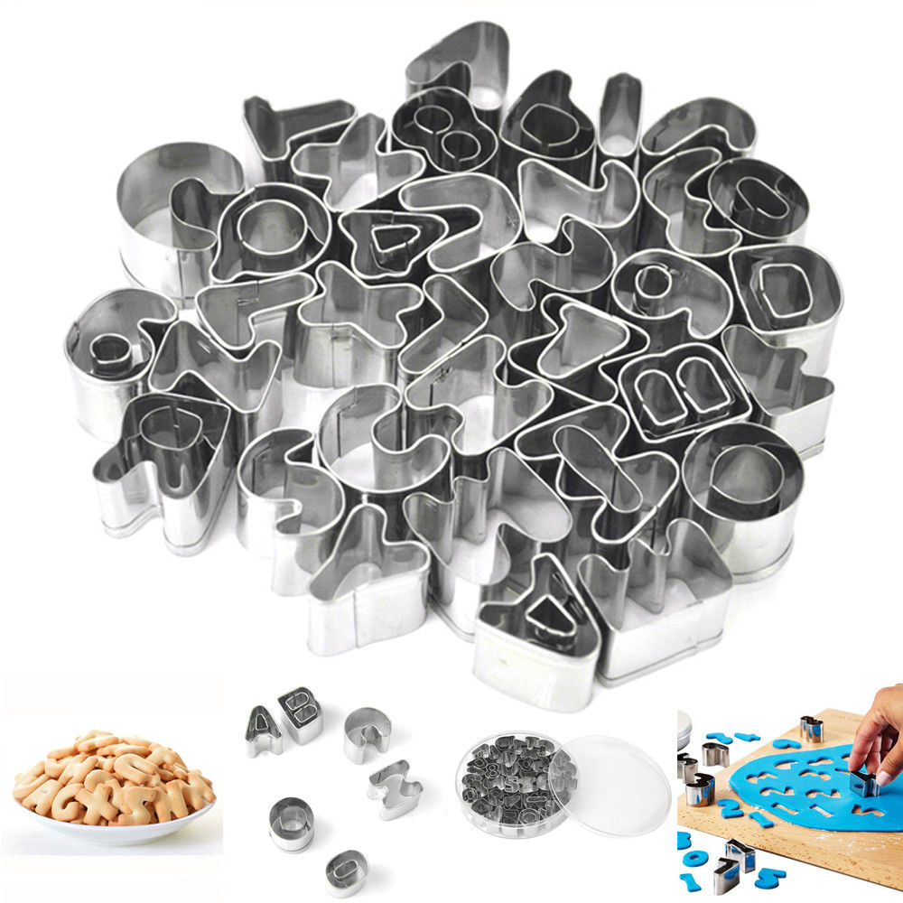 37 stykker alfabet nummer bokstav fondant kakeformer kake dekorasjonssett glasurform