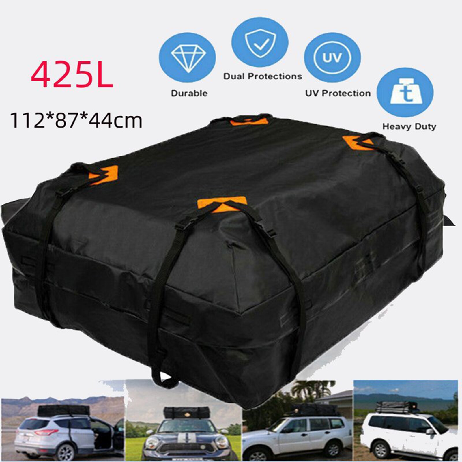 Universal Car Rack Roof Bags Cargo Carrier Waterproof Heavy Duty Outdoor Car Rooftop Storage Luggage Bag Trunk SUV Travel Bag