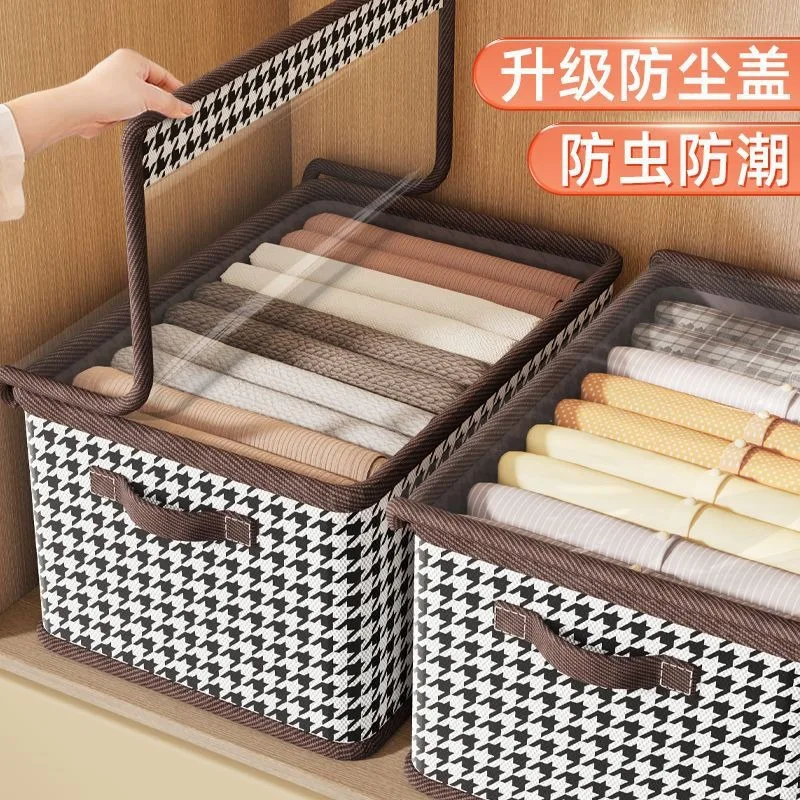 Klappbare Aufbewahrungsboxen mit Stahlrahmen, staubdicht, feuchtigkeitsbeständig, für Kleidung, Hosen, Socken, Heimorganisation, Schublade, Kleiderschrank, Aufbewahrungsbox