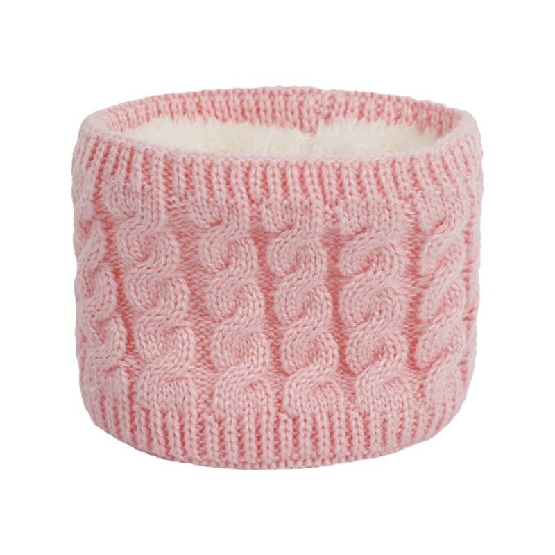 Herfst Winter Baby Sjaal Warm Haak Kinderen Halswarmer Kraag Fluwelen Dikke Effen Kleur Kids Meisje Jongen Sjaals: pink