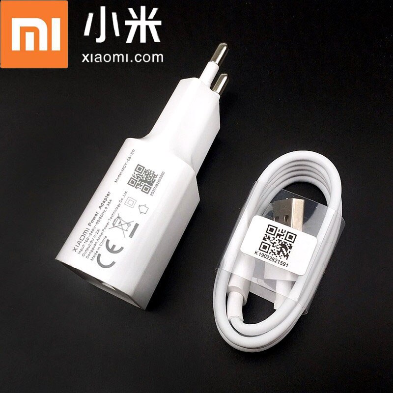 Originele Xiaomi 10W Charger Eu Muur Lading Adapter Usb Micro Kabel Voor Redmi 6 6a 7 7a 5 Plus mi A2 Lite Note 4 4X5 Mobiele Telefoon: Charger and cable