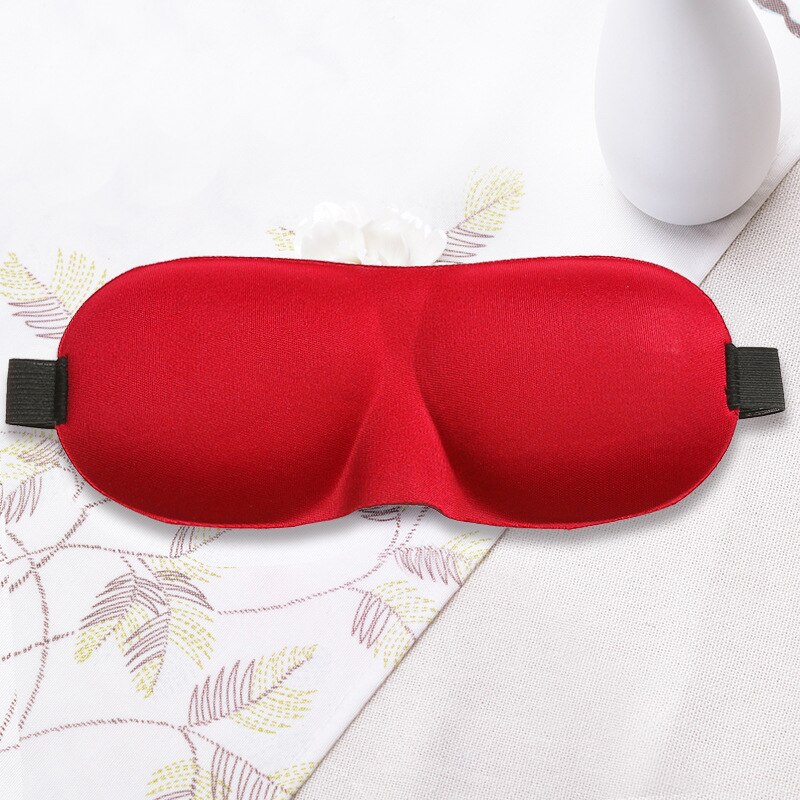 Slaapmasker 3D Antifaz Para Dormir Vrouwen Slaapmasker Ogen Bandage Eye Cover Night Blinddoek Voor Slapen Verstelbare Eyemask: 1pc Red