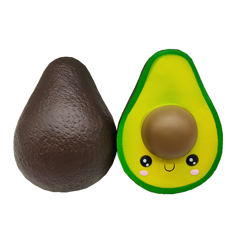 Kawaii Avocado Diy Antistress Squishy Speelgoed Gesimuleerde Fruit Serie Trage Stijgende Stress Grappig Speelgoed Voor Volwassenen Baby Xmas