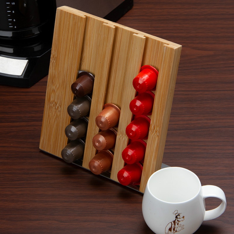 Nespresso Capsule Holder Acrylic Coffee Capsule Storage Rack Dispensing Tower Display Stand Wall-mounted