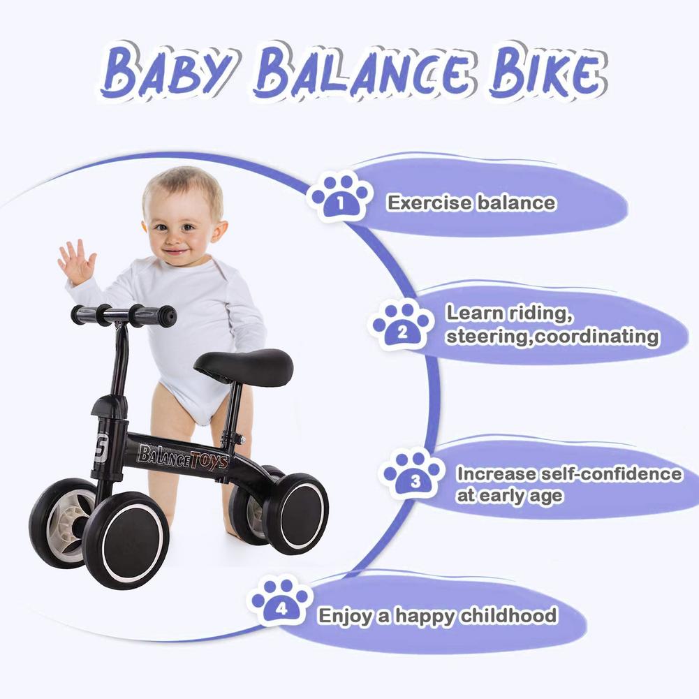 Bilancia per bambini telaio in acciaio ad alto tenore di carbonio 4 ruote senza pedali passeggino scorrevole per bambini passeggino per bambini miglior regalo