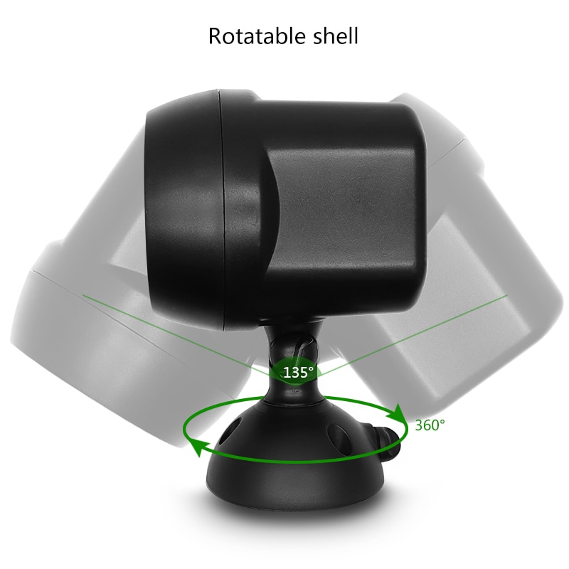 DCOO 360 Degree Rotary Motion Sensor Spotlight IP65 Waterproof 4LED Outdoor LightsBattery Operated Lamp Security Lights For Wall