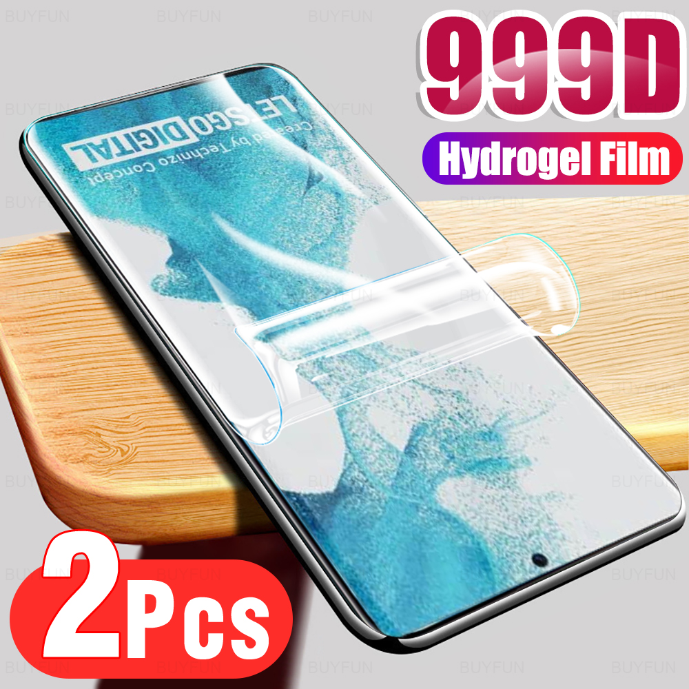 2 Stuks Zachte Hydrogel Film Voor Samsung Galaxy S22 Plus Screen Protector Film Sansung S22 Ultra Sumsung S22plus S22ultra Niet glas