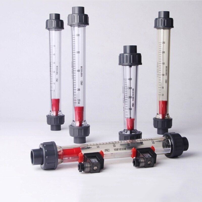 6-60l/h 10-100l/h 20mm indvendig diameter sokkel plastrør type flydende flyde flowmåler vand flow meter rotameter længde 200mm