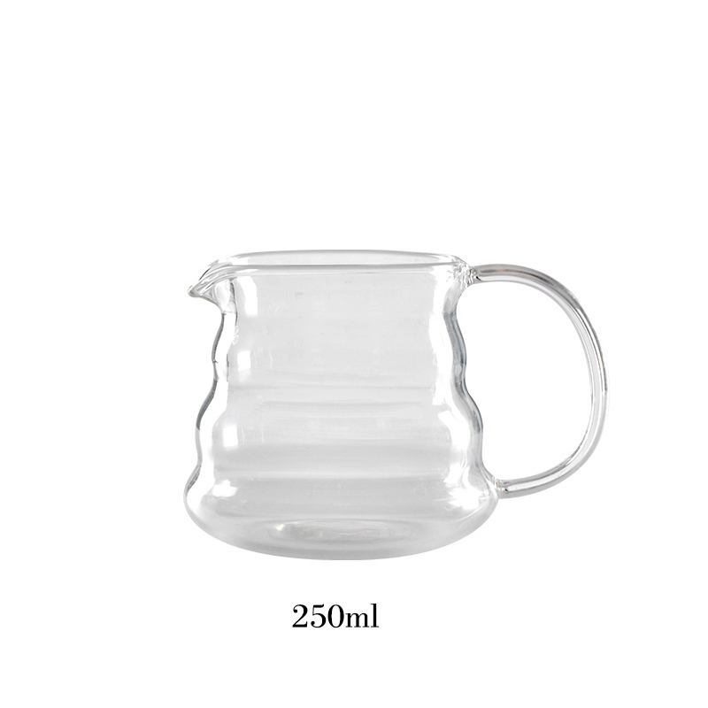 100ml Coffee Milk Measuring Scale Jug Glass Sharp Eagle Mouth Frothing Pot Cloud Shaped Share Container Coffee Accessories: B