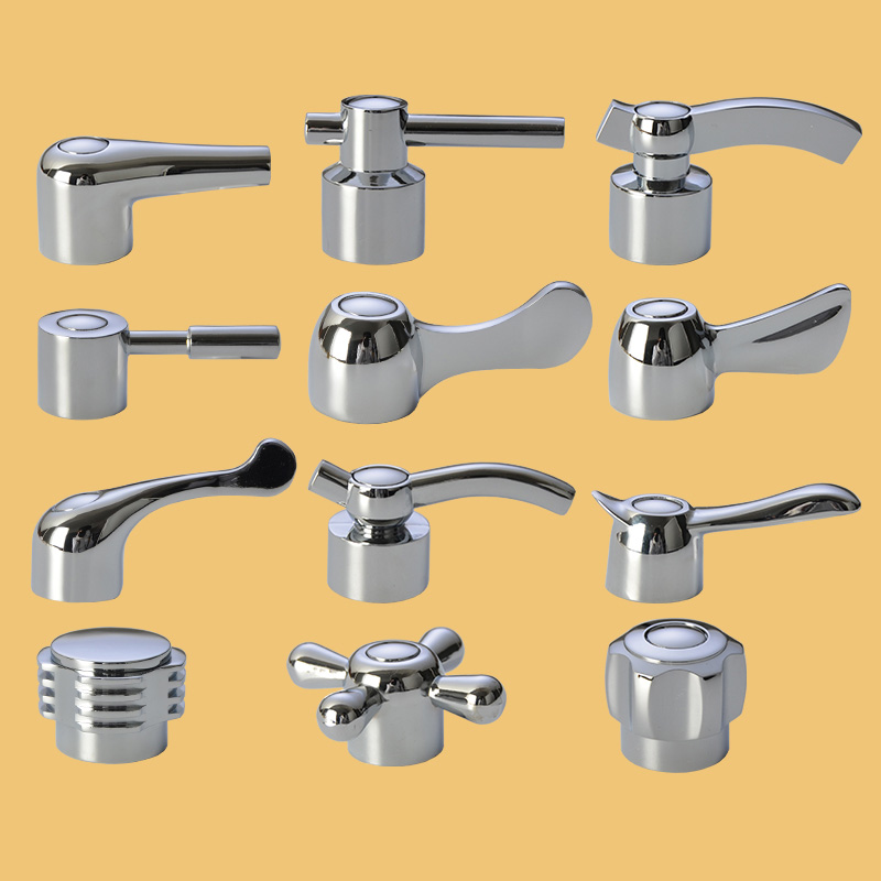 Cold Faucet Switch Handle Kitchen Bathroom Accessories Chrome Plated Shower Basin Handwheel Mixer Tap Spool Repair Parts