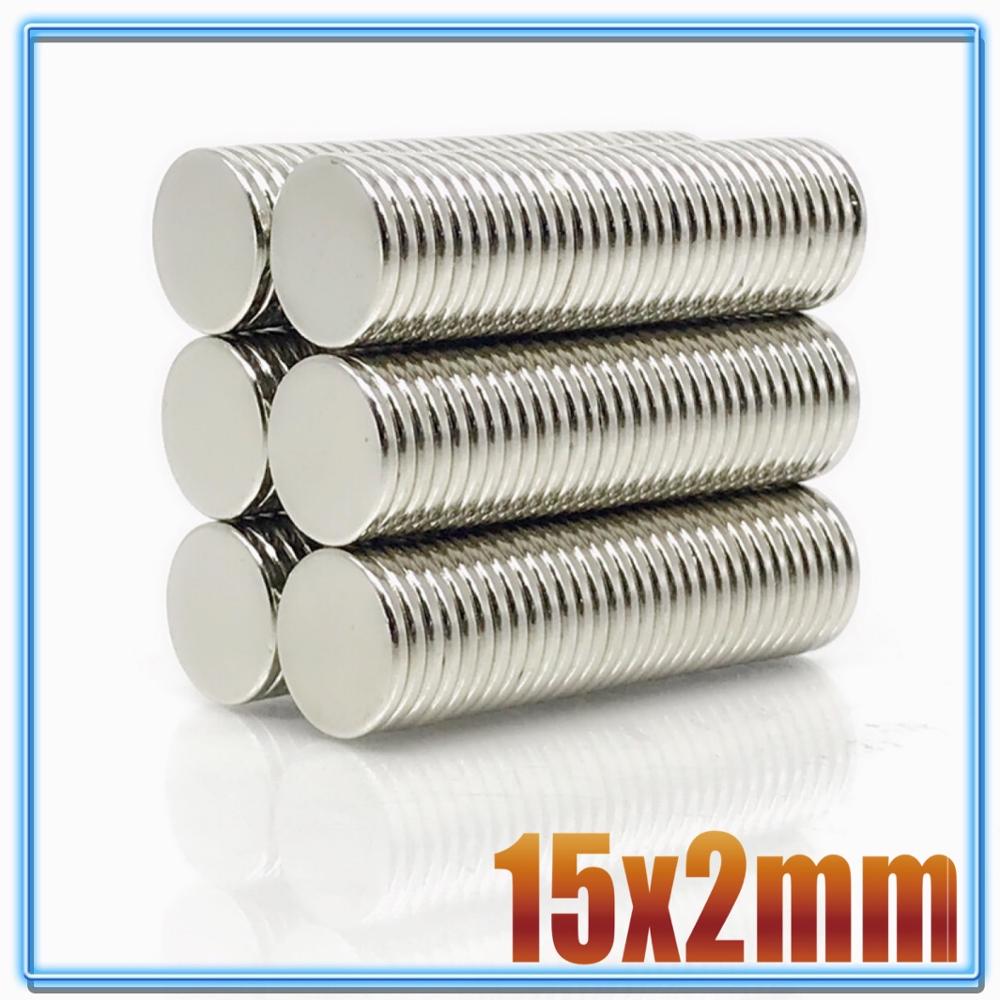 20 ~ 500Pcs N35 Ronde Magneet 15X1 15X1.5 15X2 15X3 15X5 Neodymium Magneet Permanente Ndfeb Super Sterke Krachtige Magneten 15*2 15*3