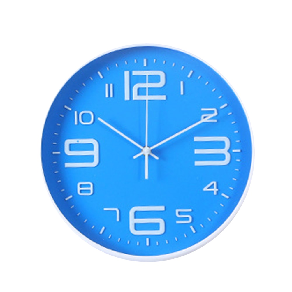 1Pc Wall Clock Modern DIY Wall Clock Digital Acrylic Hanging DIY Clock For Living Room Office Without Battery (Blue): Blue