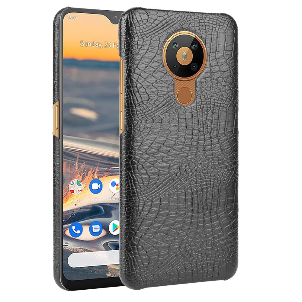 Pokrowiec na Nokia 5.3 Crocodiel tekstura PU skórzany pokrowiec z twardego plastiku pokrowiec na Nokia 5.3 TA-1234 TA-1223 TA-1227 TA-1229