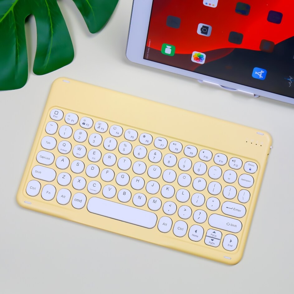 For iPad Keyboard Mouse For iPad Mini 6 7.9 inch Mini 5 Mini 4 Mini 123 Mini Keyboard Teclado keyboard for cell phone: Yellow B
