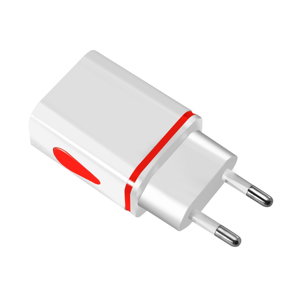 Dual USB Adattatore di Alimentazione Del Caricatore Del Telefono di Illuminazione A LED Universale di Ricarica Veloce Per Xiaomi Samsung Huawei Android Del Telefono del Caricatore UE/ US: US / Red