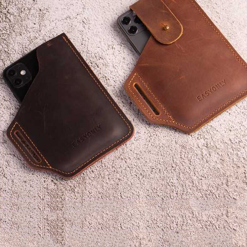 PU Leather Belt Clip Holster Case for 6.5 inch Mobile Phone Pack Waist Bag Sport Covers Cell Phone Accessories Mini Bags