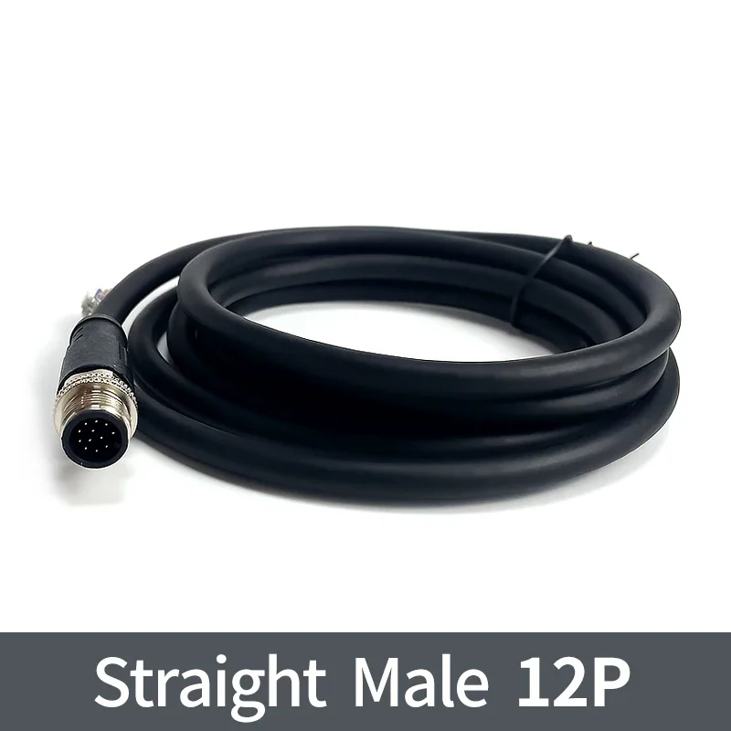 2 meter M12 sensor connector waterdichte kabel plug Mannelijke & Vrouwelijke 4 5 8 12Pin PVC Geïntegreerde spuitgieten M12 connectoren: Oranje / Onder 5 Stks