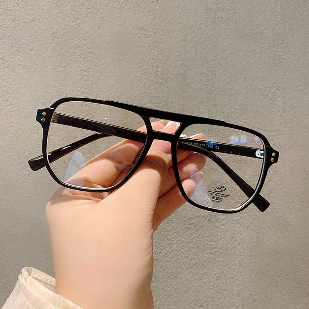 KLASSNUM 2026 gafas de protección contra luz azul para hombres y mujeres, gafas transparentes para ordenador, montura grande, gafas Retro, gafas cuadradas