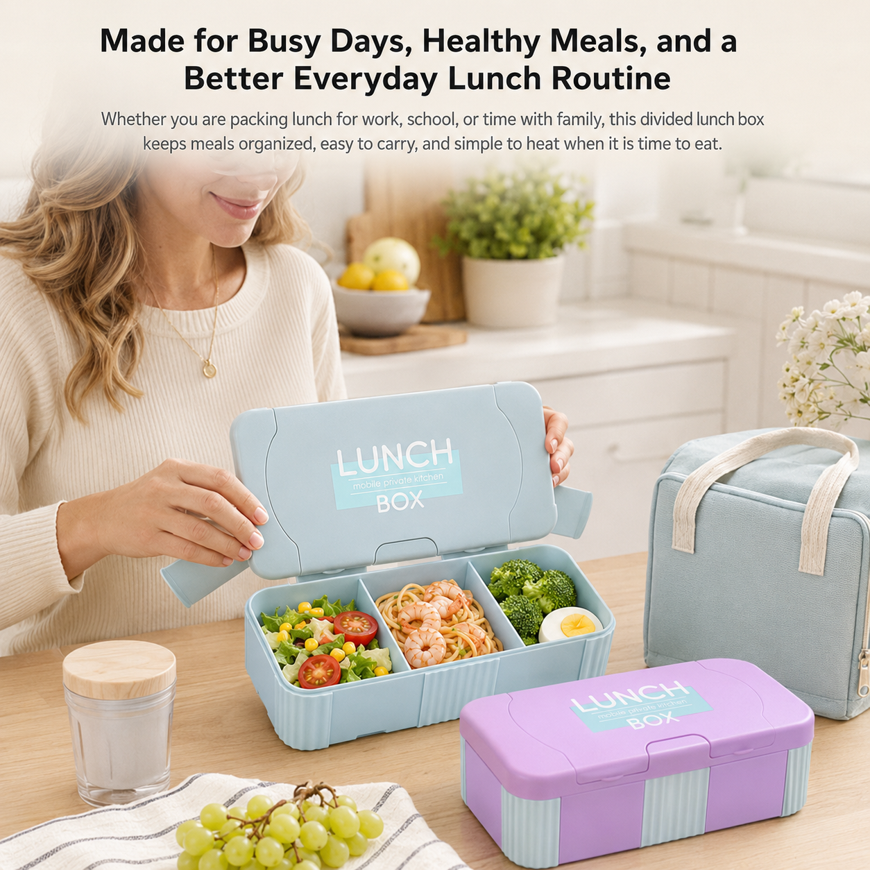Mikrowellengeeignete Bento-Box für Kinder und E... – Vicedeal