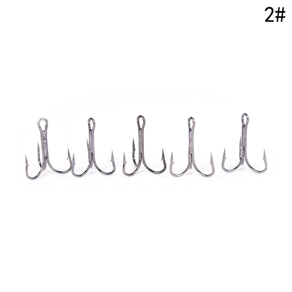 20pcs/ Set Treble Fishing Hooks Carbon Steel Barbed Fishhooks Super Sharp Triple Hooks Sea Tackle Accessories