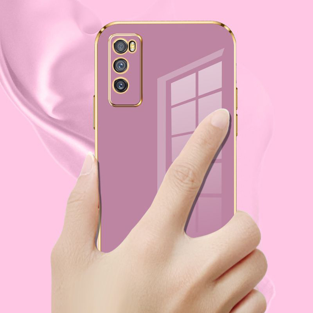 For vivo V20 SE Case Vivo Y70 phone Case V20SE Luxury Plating Straight Edge TPU Soft Cover V2022 V2023 Camera Shockproof Coque