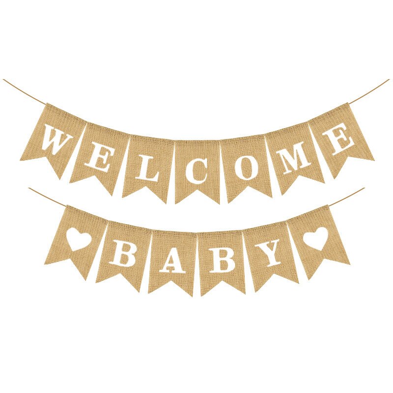 Drapeaux en lin et Jute colorés de 4M, banderoles de noël, d'anniversaire, de mariage, à suspendre, guirlande de fête pour la décoration de la maison: G