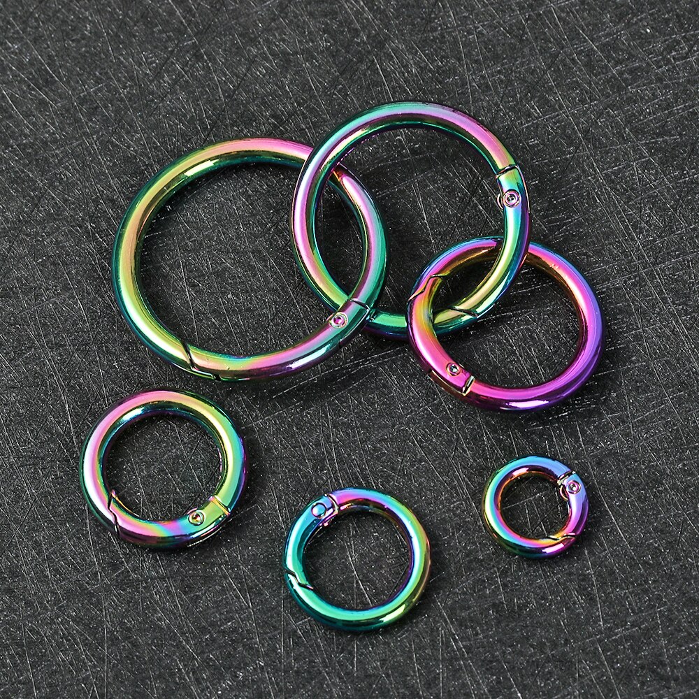 Snap Clasp Trigger Luggage Leathercraft Spring Gate Belt Strap Buckle Dog Chain Clip Metal Heart Ring Openable Keyring