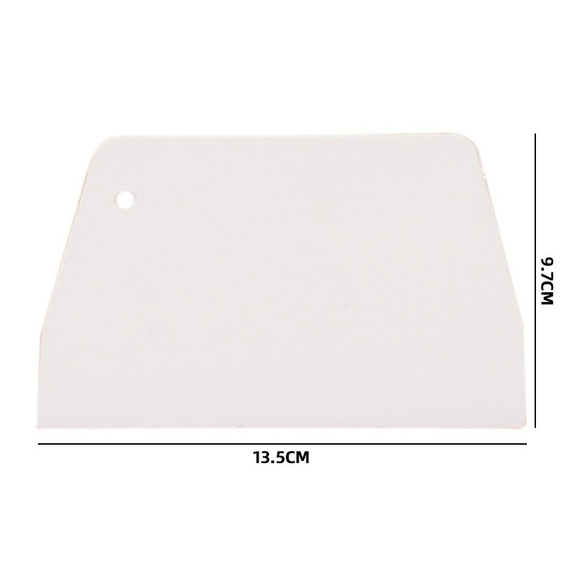 Coupe-pâtisserie en plastique, spatule à gâteau, grattoir à pâte, pain trapézoïdal, outils de Fondant de Pizza, couteau à beurre, ustensiles de cuisson sûrs blancs: white