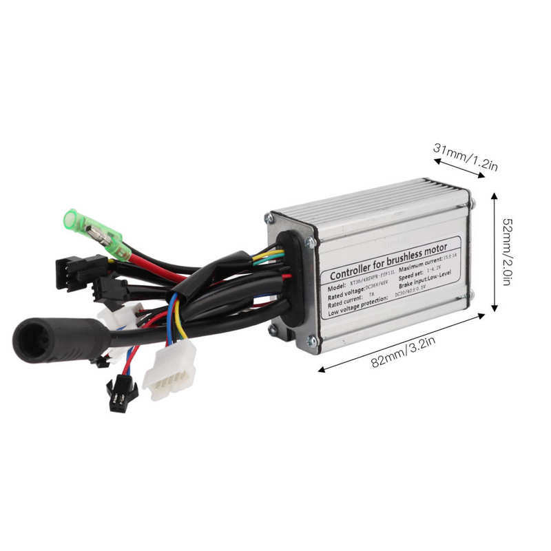 Sine Wave Controller Aluminum Alloy Ordinary Connector 15A Sine Wave Controller with Light Line for 250W Brushless Motor