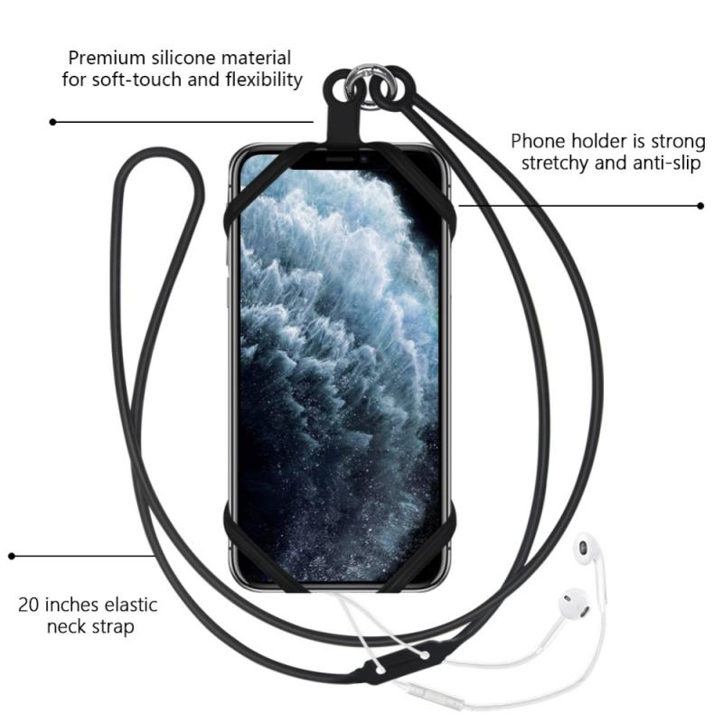 Siliconen Lanyard Universele Lanyard Mobiele Telefoon Neck Opknoping Touw Sling Voor Android Ios Mobiele Telefoon Bandjes